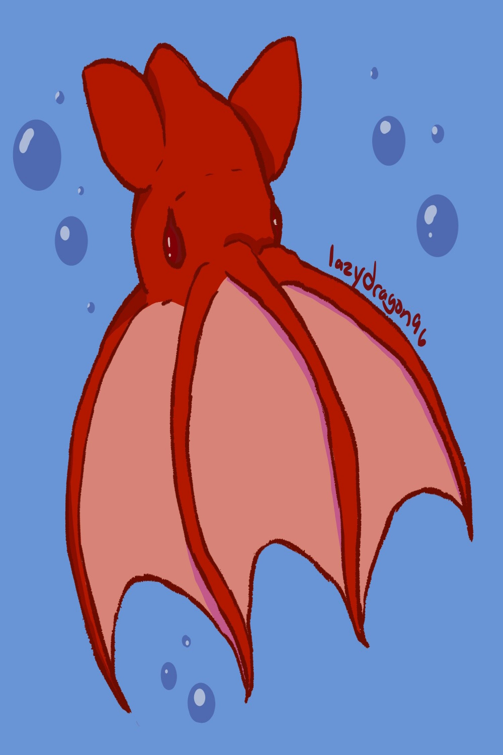 LazyDragon Portfolio - Cute Vampire Squid