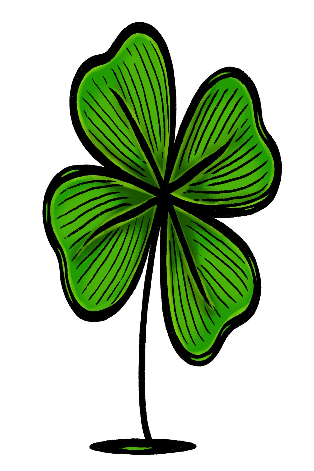 Leaf Clover Drawing  Easy Steps! - The Graphics Fairy