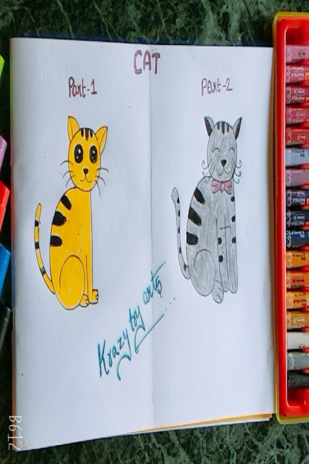 Learn How to draw cat by using number  & ,+Easy and simple drawing  methods