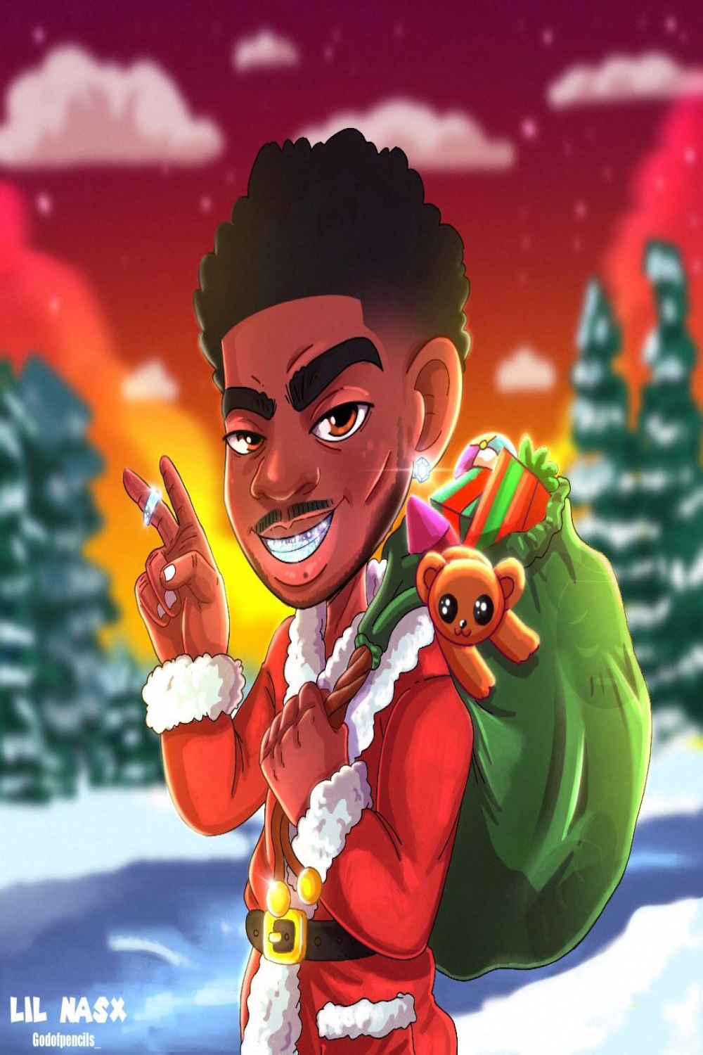 Lil nasx  Photo art, Ipad drawings, Sticker art
