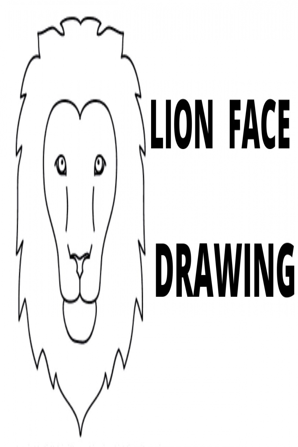 Lion Face Drawing Easy, How To Draw Lion Face For Beginners Step By Step