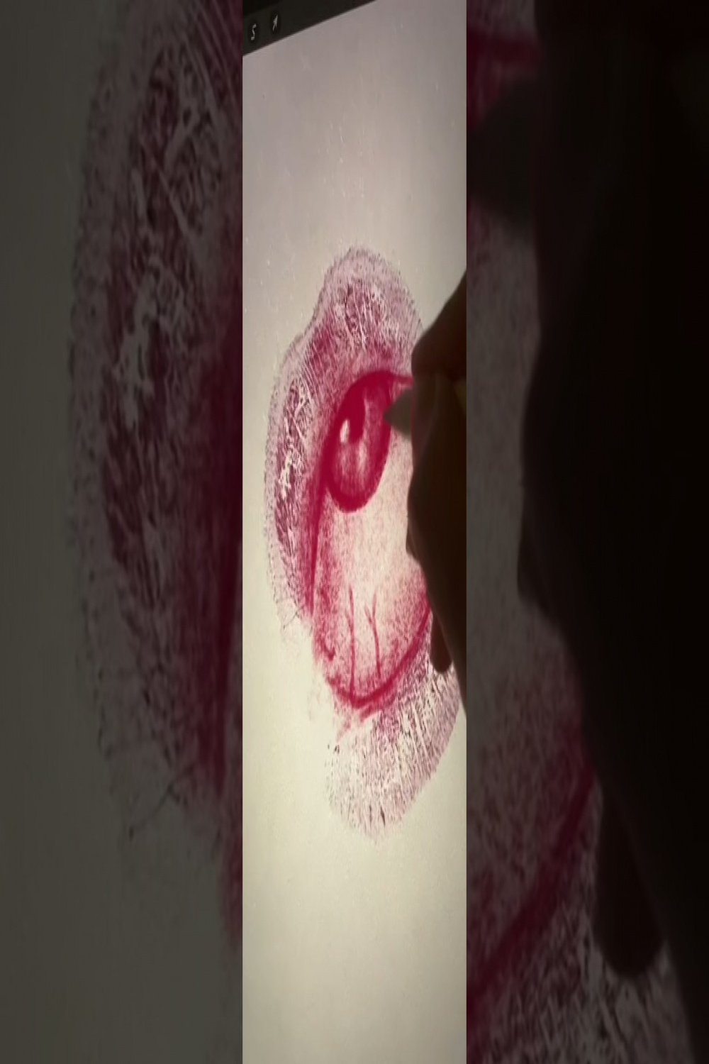 💄💋 Lipstick eyes trend via iPad #lipstick #eyes #drawing #kiss
