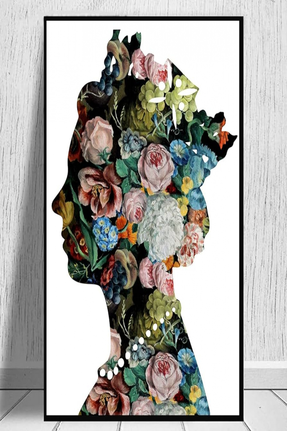 LXSDDD Queen Elizabeth II Flowers Poster Fashion Queen Wall Art