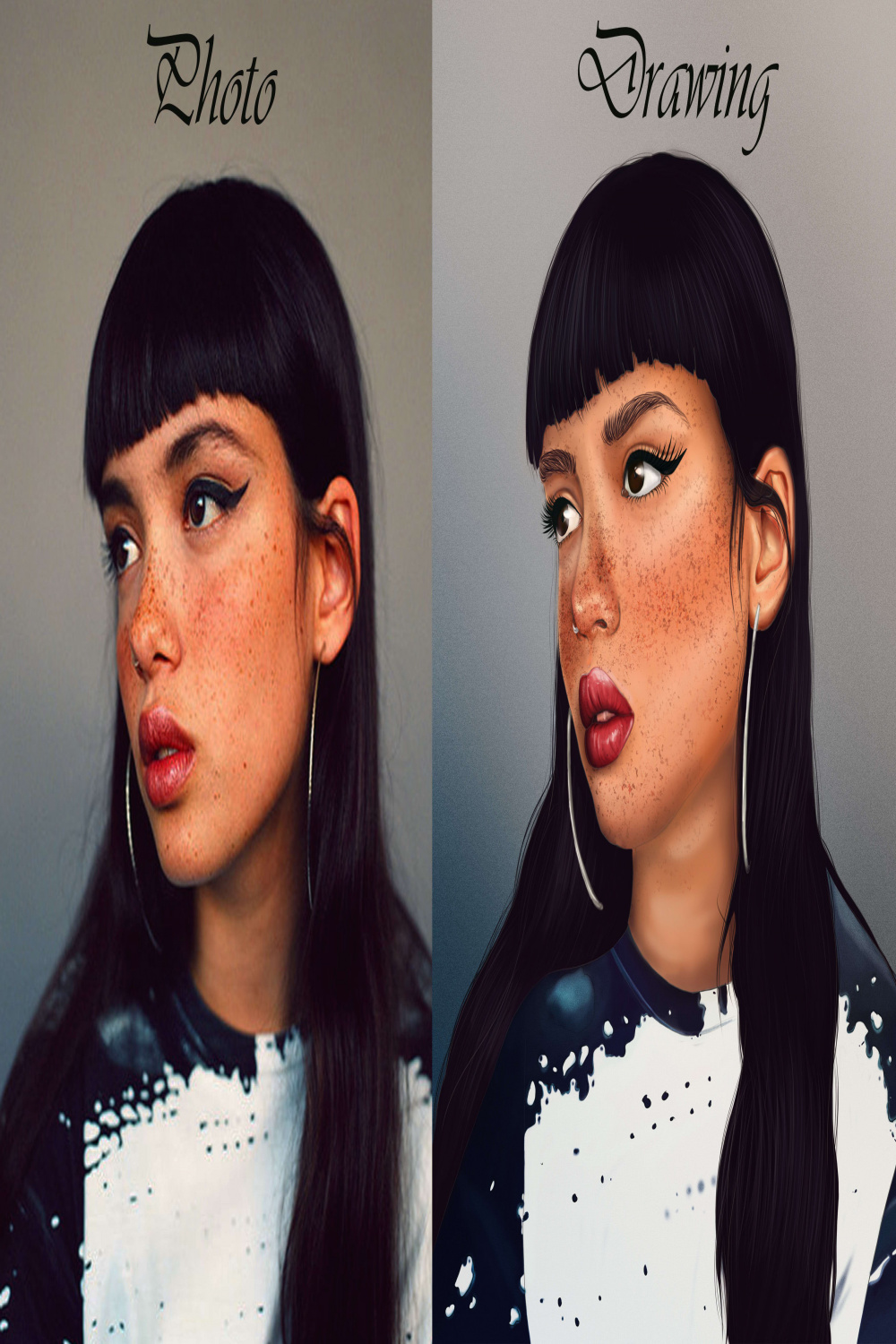 make a digital art of everything you want with your reference photo