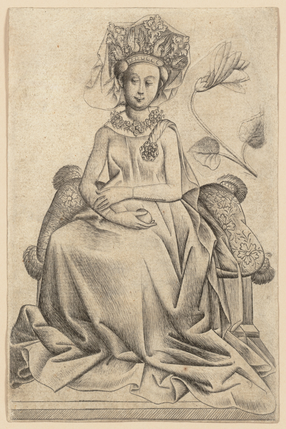 Master of the Playing Cards  The Queen of Flowers  The