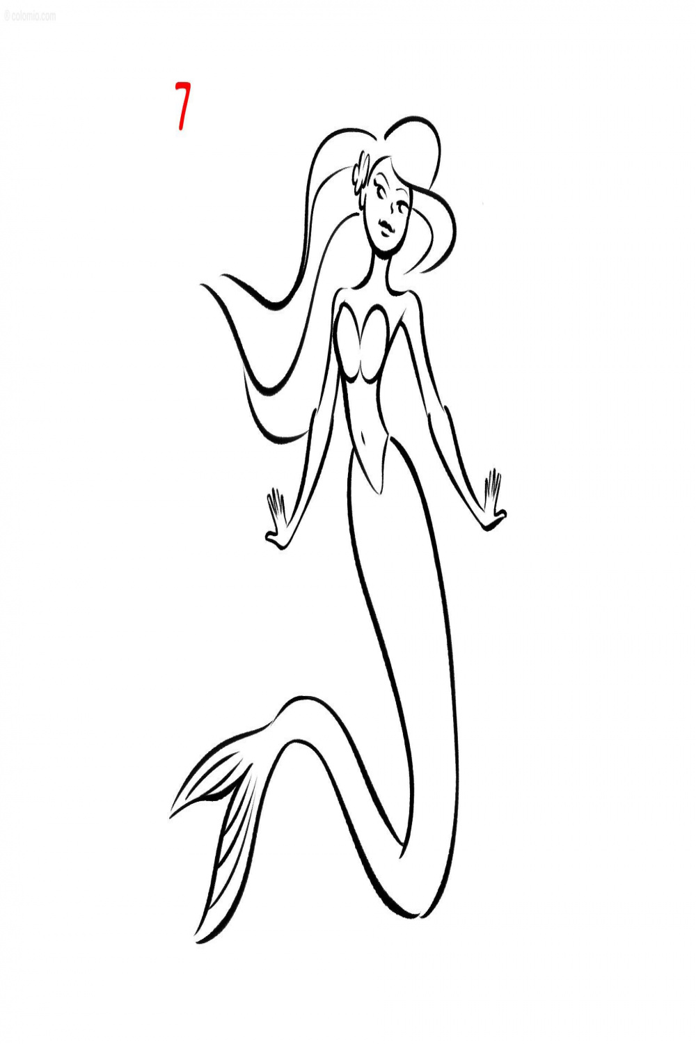 Mermaid Drawing Ideas ➤ How to draw a Mermaid