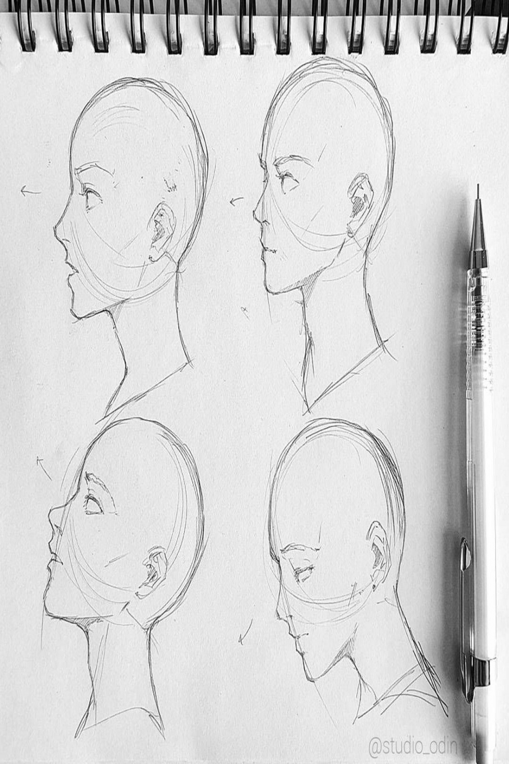 min side-view practice ✏ As always, you can use all my anatomy