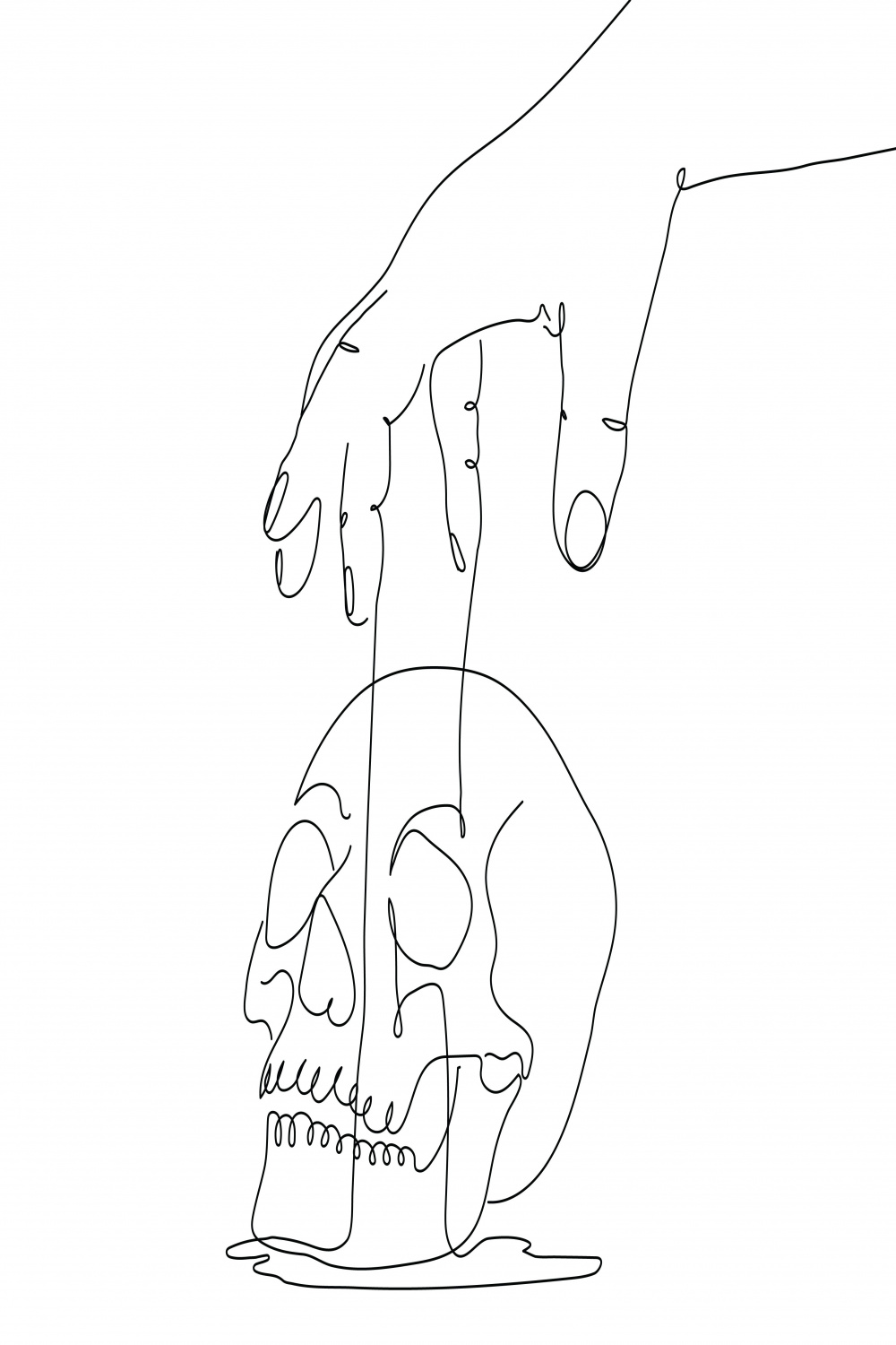 Minimalist skull illustration / tattoo inspiration  Graphic