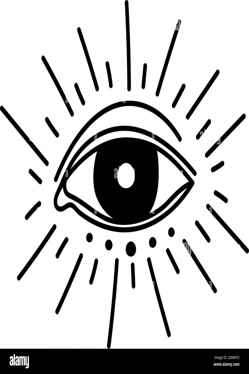 minimalist tattoo of an eye Stock Vector Image & Art - Alamy