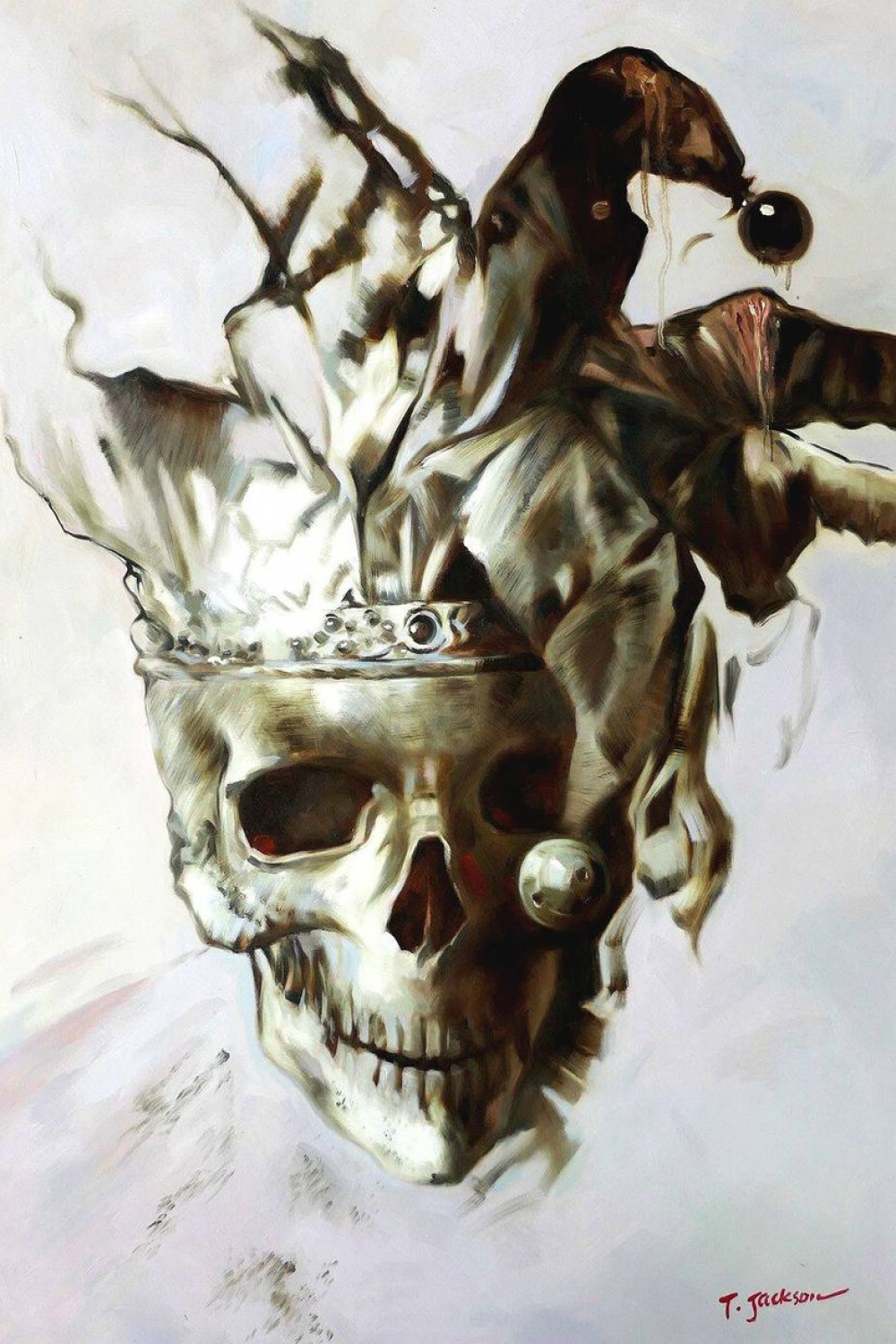 Modern Art - Joker skull d xcm exquisites Gemälde  KunstDepot  Ölgemälde und Bilderrahmen Berlin