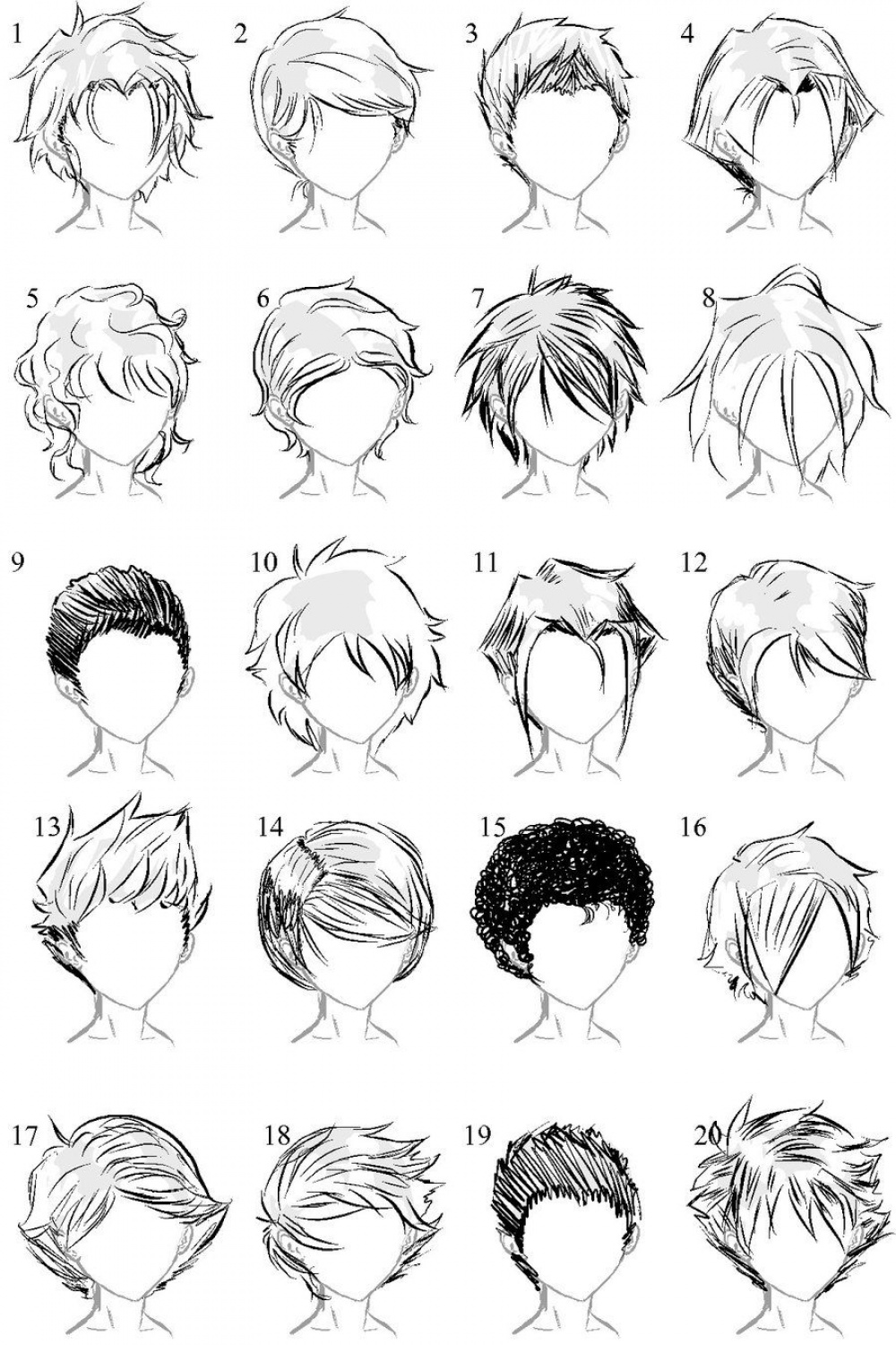 More Male Hairstyles by ~LazyCatSleepsDaily on deviantART