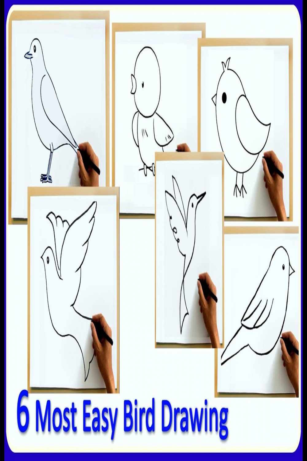 Most easy Bird drawing! Amazing easy bird drawing tutorial