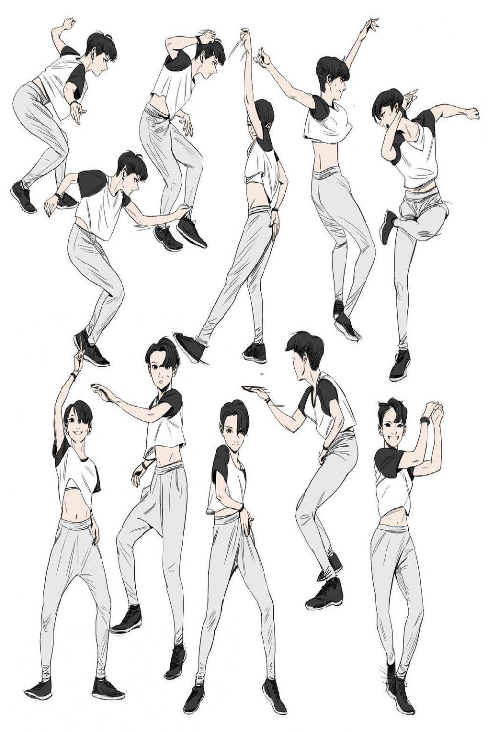 Movimentos  Dancing drawings, Figure drawing reference, Figure