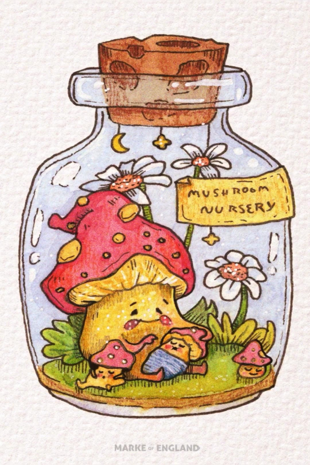 Mushroom Nursery: Step-by-step Cottagecore Watercolour