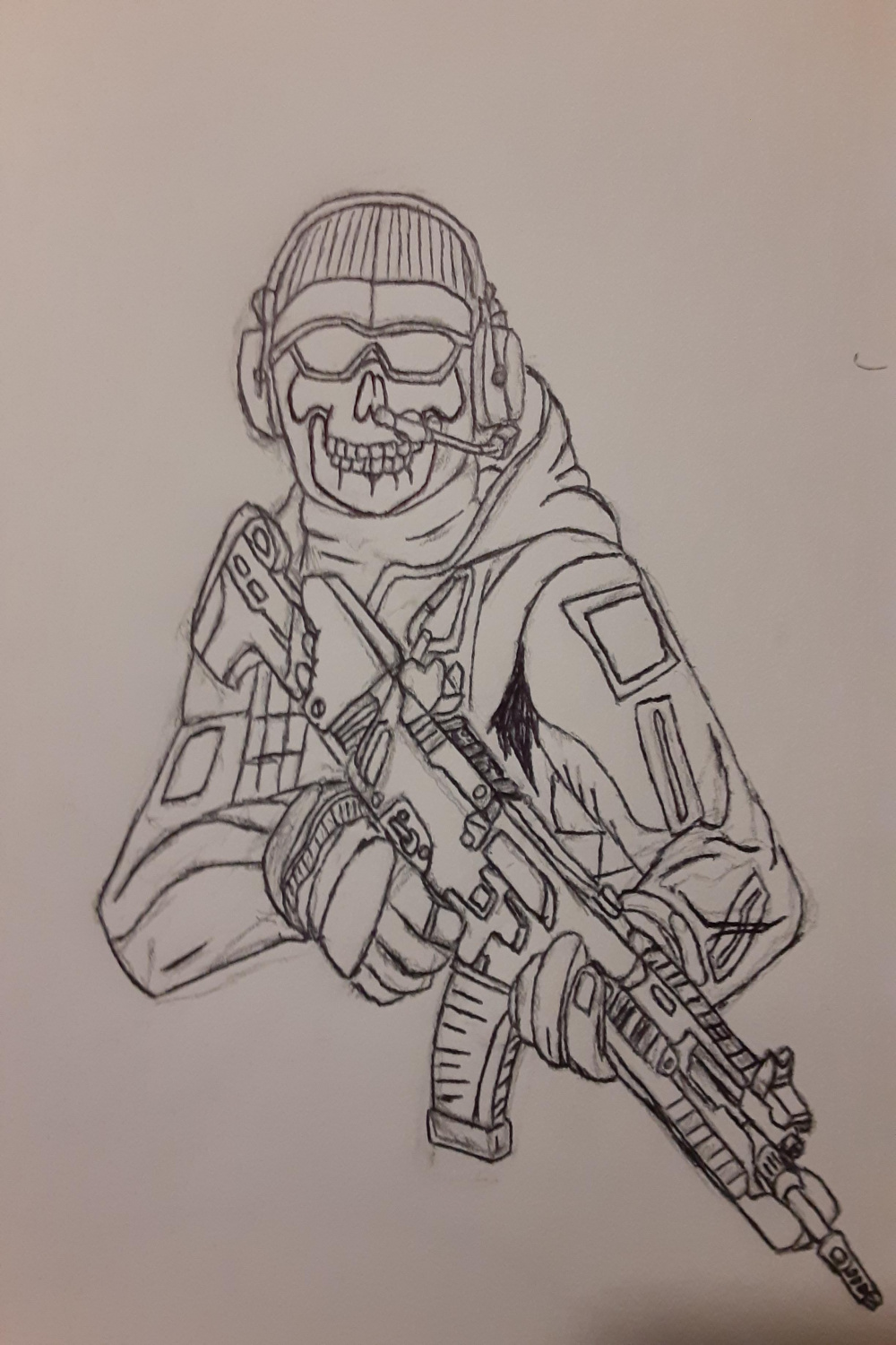 MW] My Drawing of Ghost : r/CallOfDuty