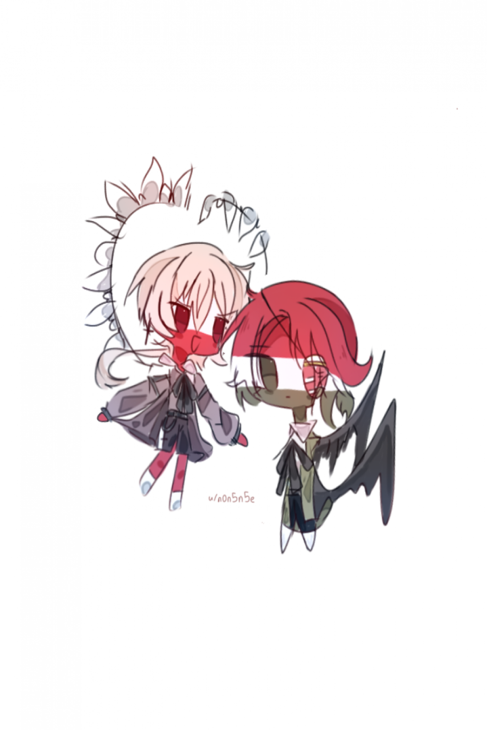my drawing is not the best, but have these two goobers ! : r