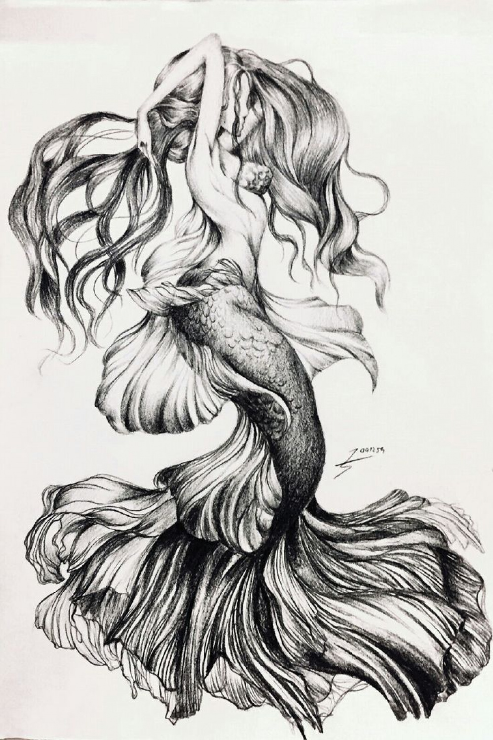 my heart #tattoos  Mermaid tattoo designs, Mermaid drawings
