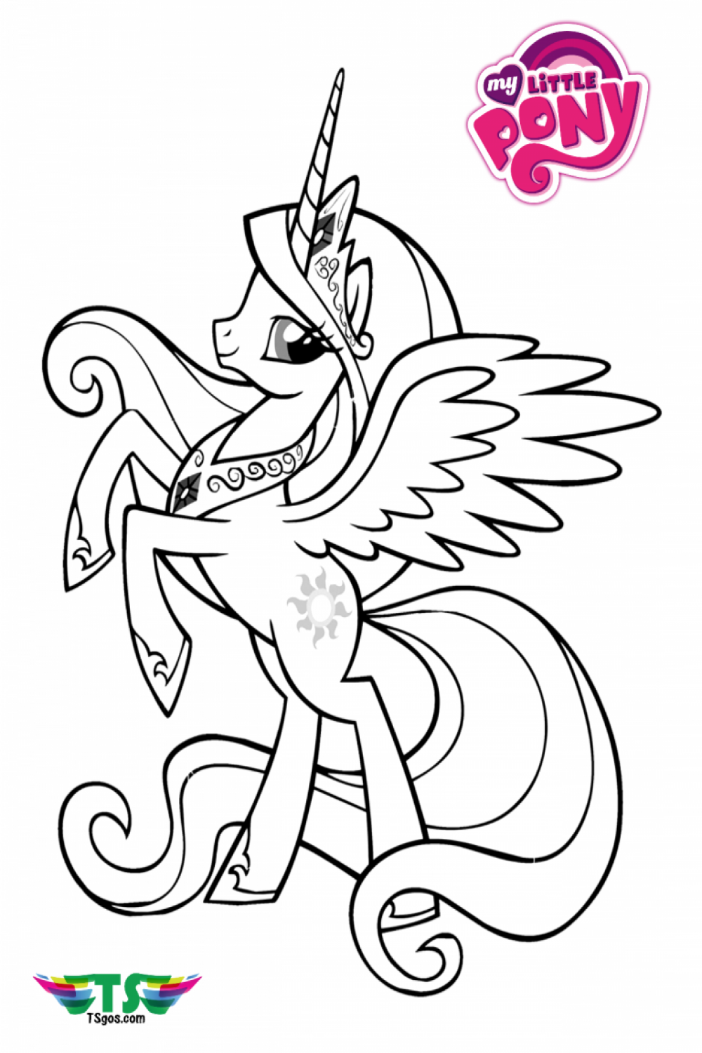 My Little Pony Unicorn coloring page  Unicorn coloring pages, My