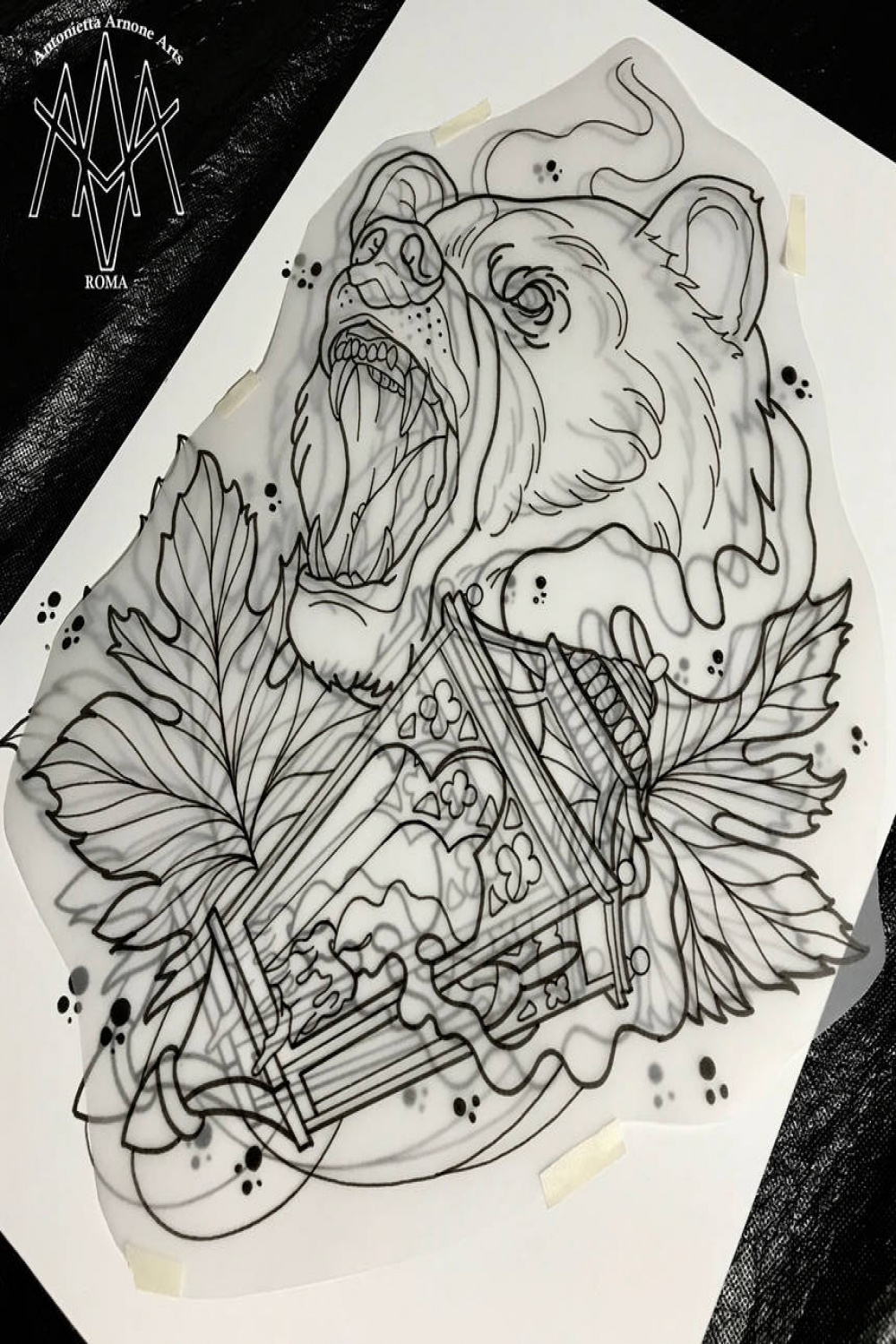 Neo traditional bear by AntoniettaArnoneArts on DeviantArt