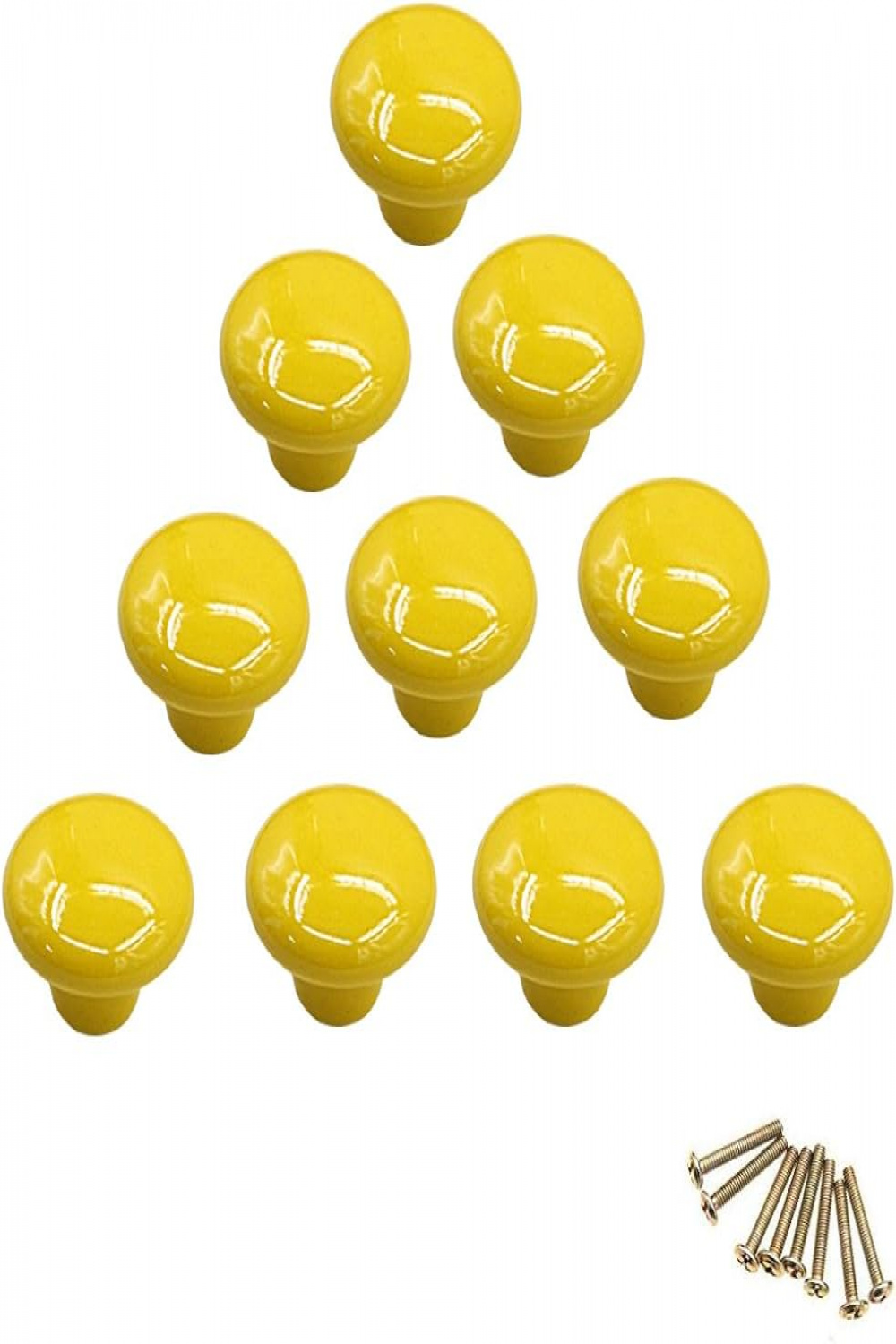 NUODWELL  Round Colourful Ceramic Cupboard Knobs Single Hole Pull Handle  for Drawer, Cupboard, Door
