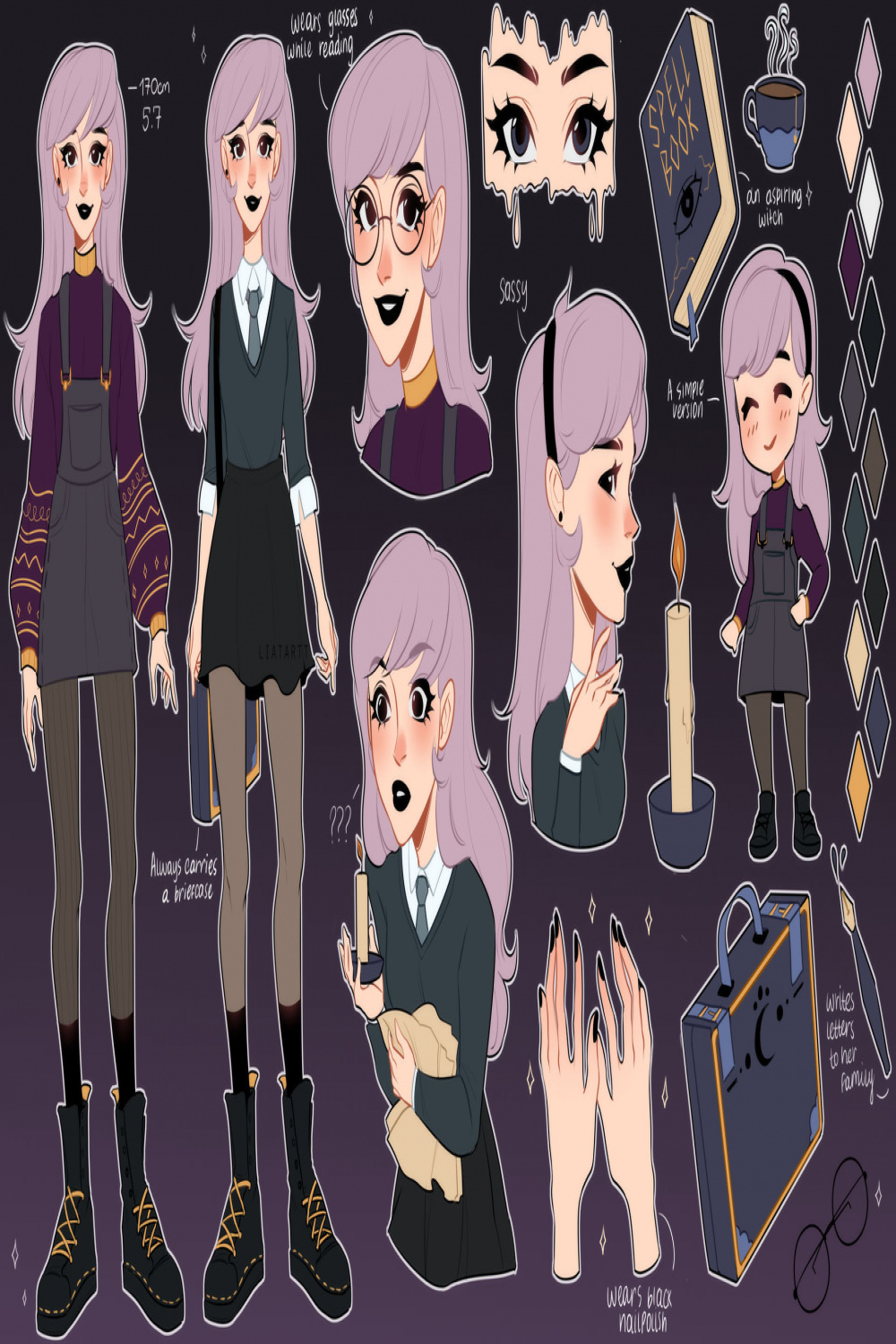 OC reference sheet by liatartt on DeviantArt