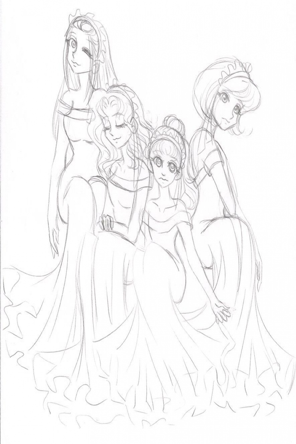 OE - Four Sisters Sketch by Wildnature on deviantART  Four