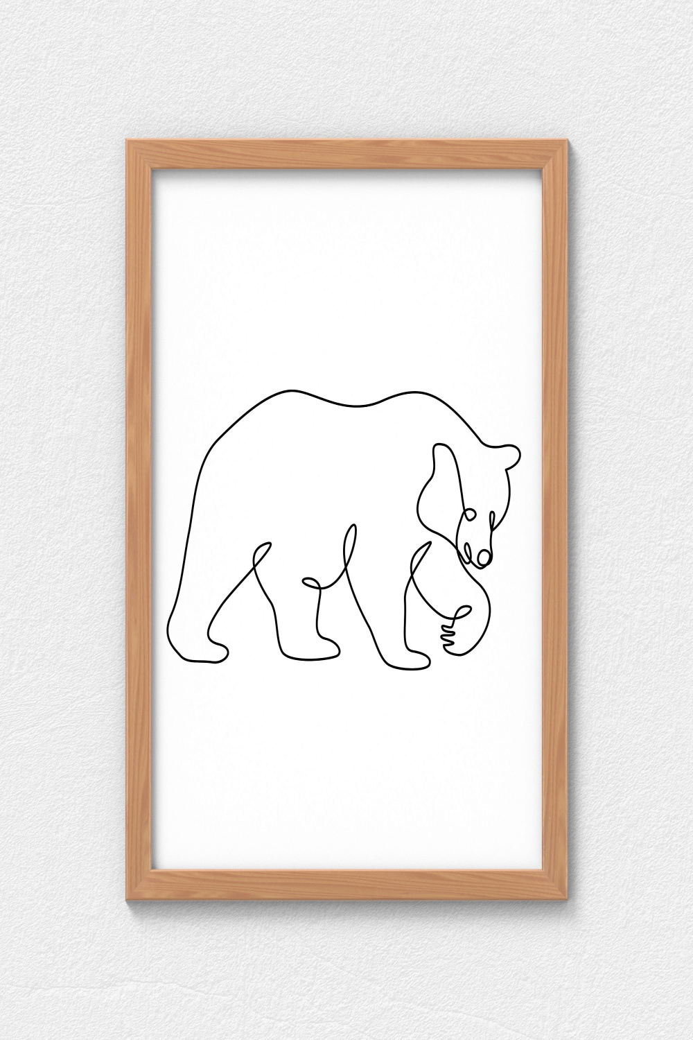 One Line Bear Art Minimalist Printable Bear One Line Drawing - Etsy