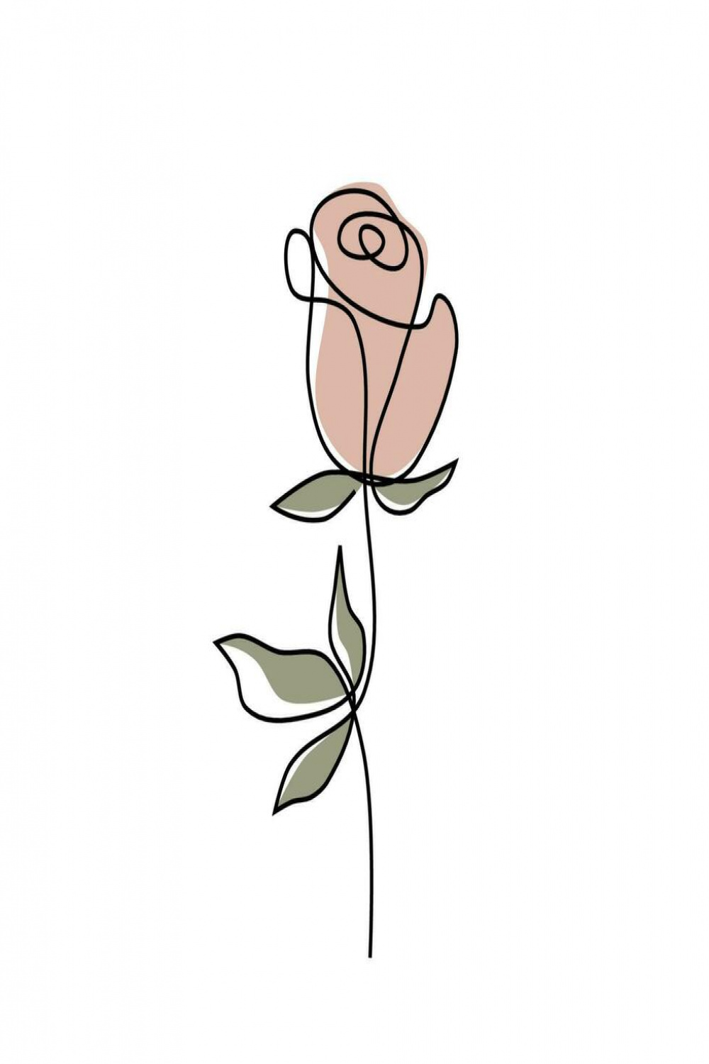 One Line Rose Vector Art, Icons, and Graphics for Free Download
