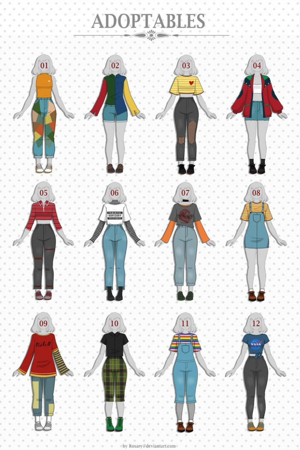 OPEN /) Other Casual Outfit Adoptable 0 by Rosariy  Vintage