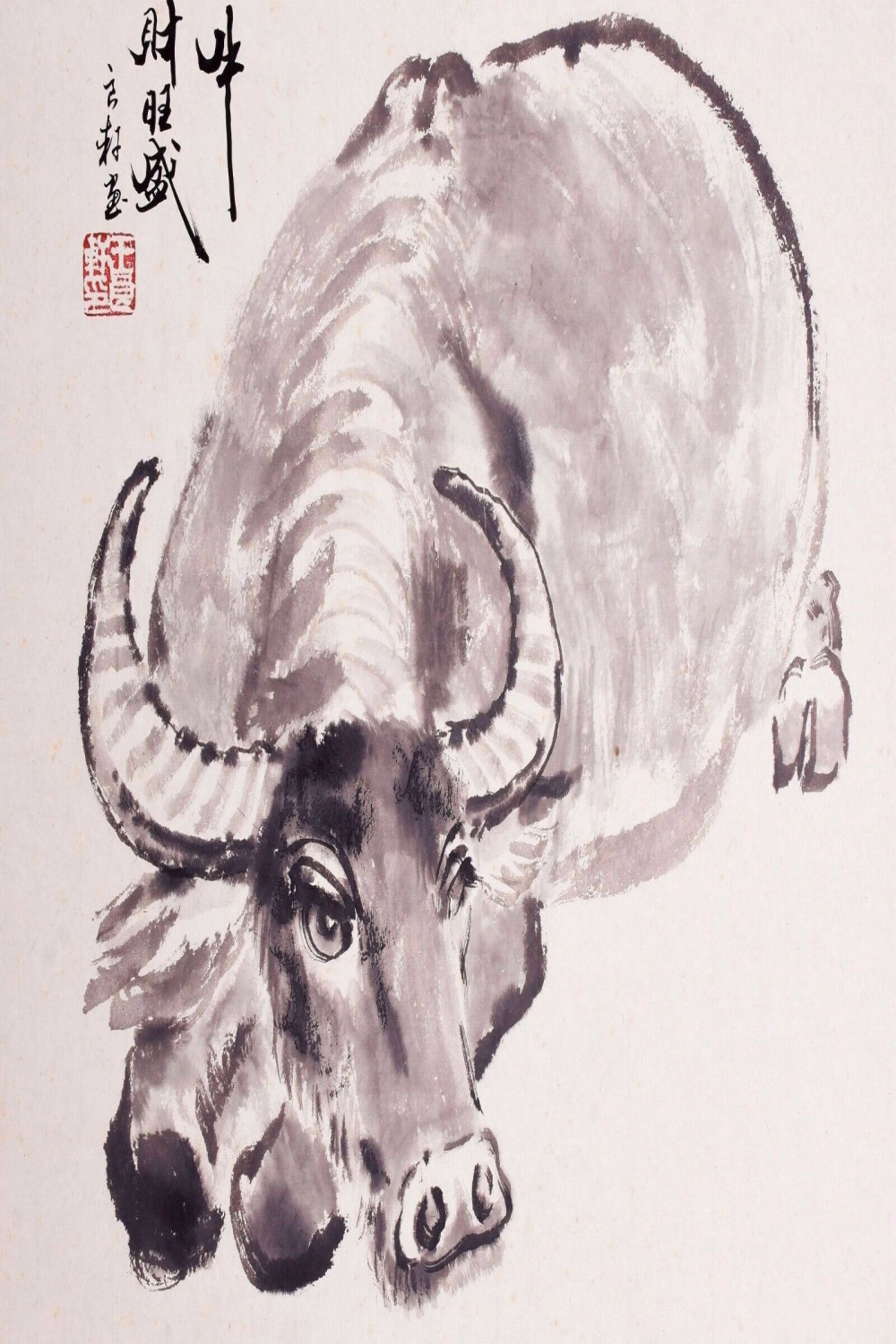 ORIGINAL ASIAN FINE ART CHINESE FAMOUS ANIMAL WATERCOLOR