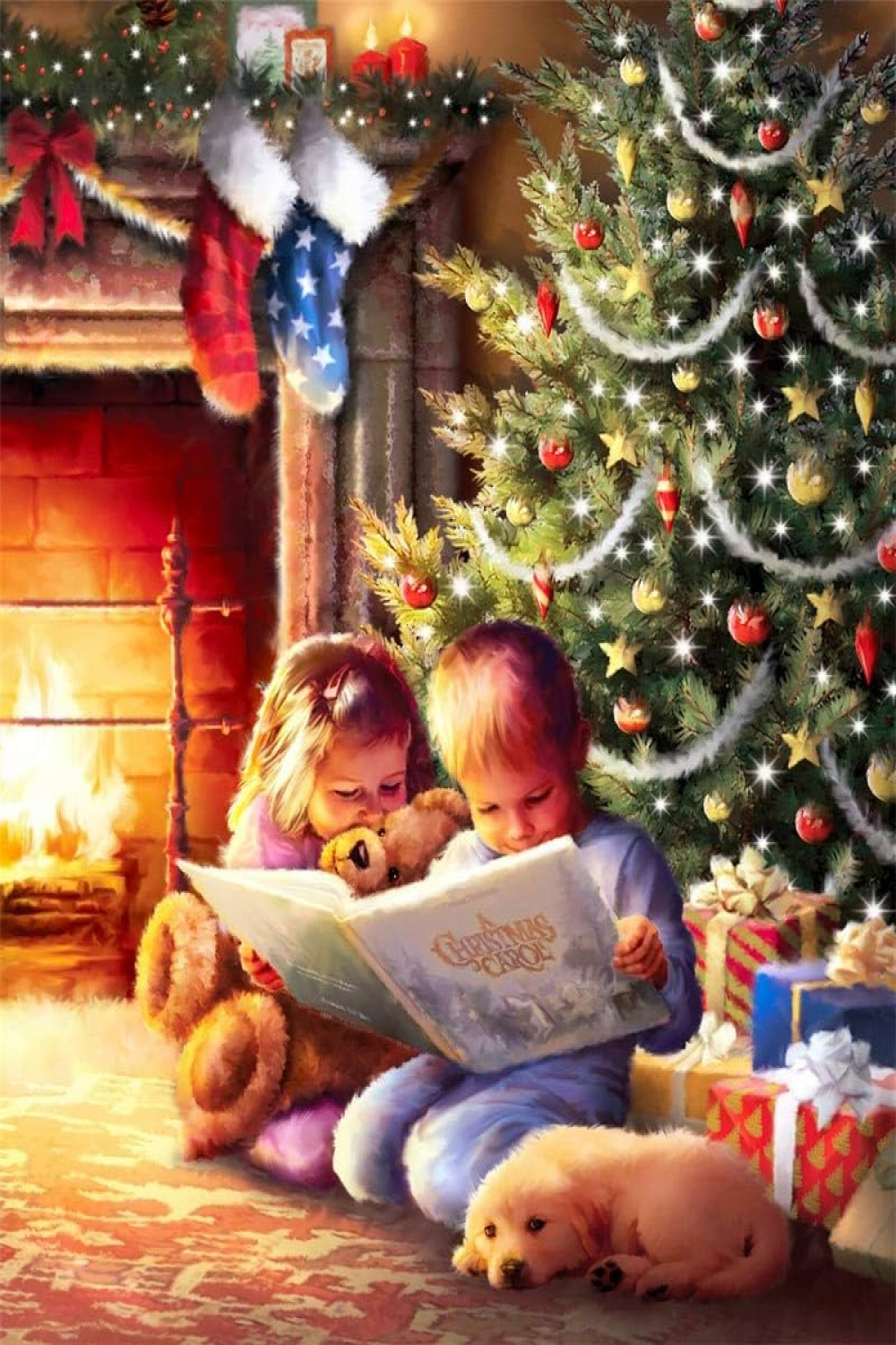 Painting by Numbers Christmas Drawing on Canvas DIY Pictures