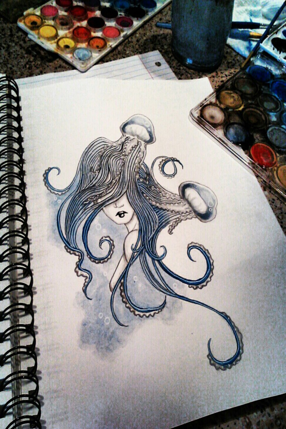 Painting Jellyfish Hair by starbuxx on DeviantArt