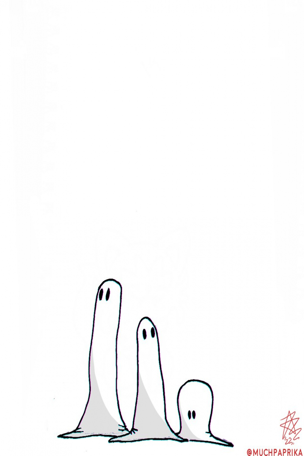 Paprika on X: "Inktober day : Spookies Gona do some ghosties each
