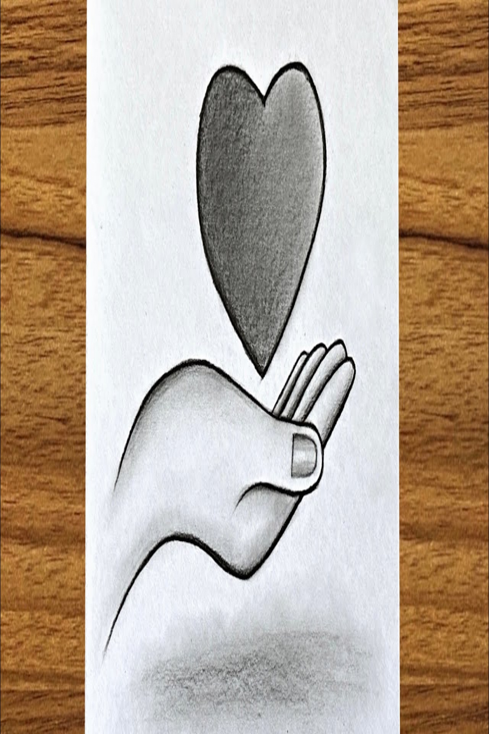 Pencil drawing of hand with heart  Easy drawing ideas for beginners   Step by step drawing