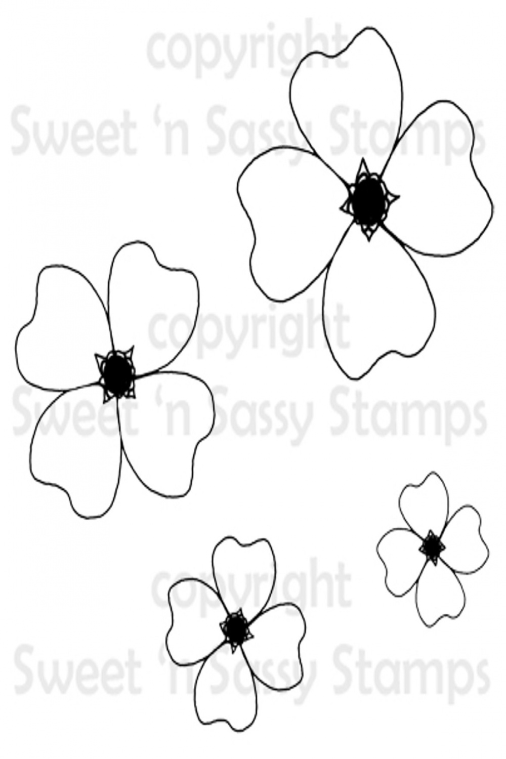 Petal Flowers Digital Stamp Set - Sweet 