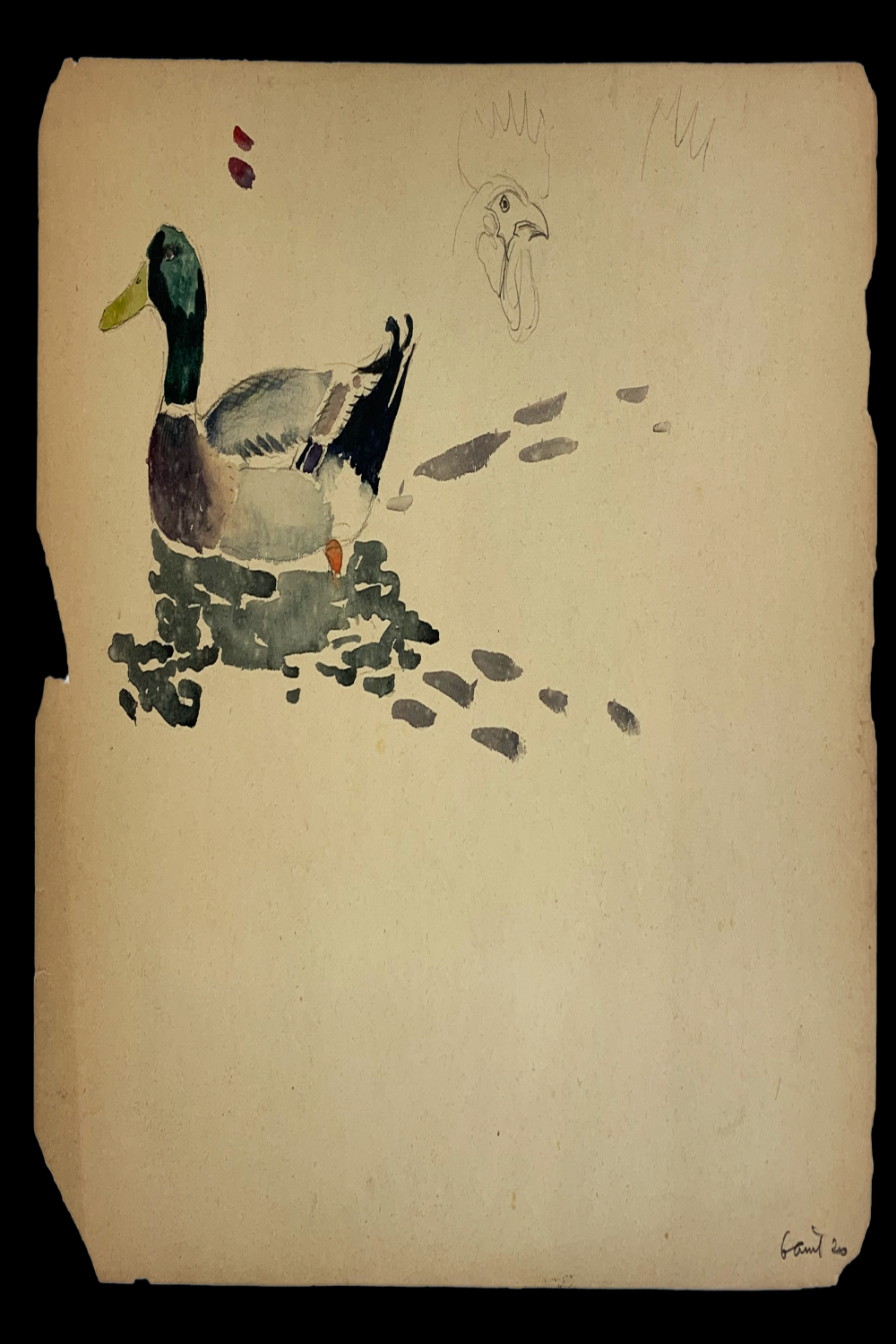 Pierre Adolphe Valette, Duck and Cock Head,   Contemporary Six