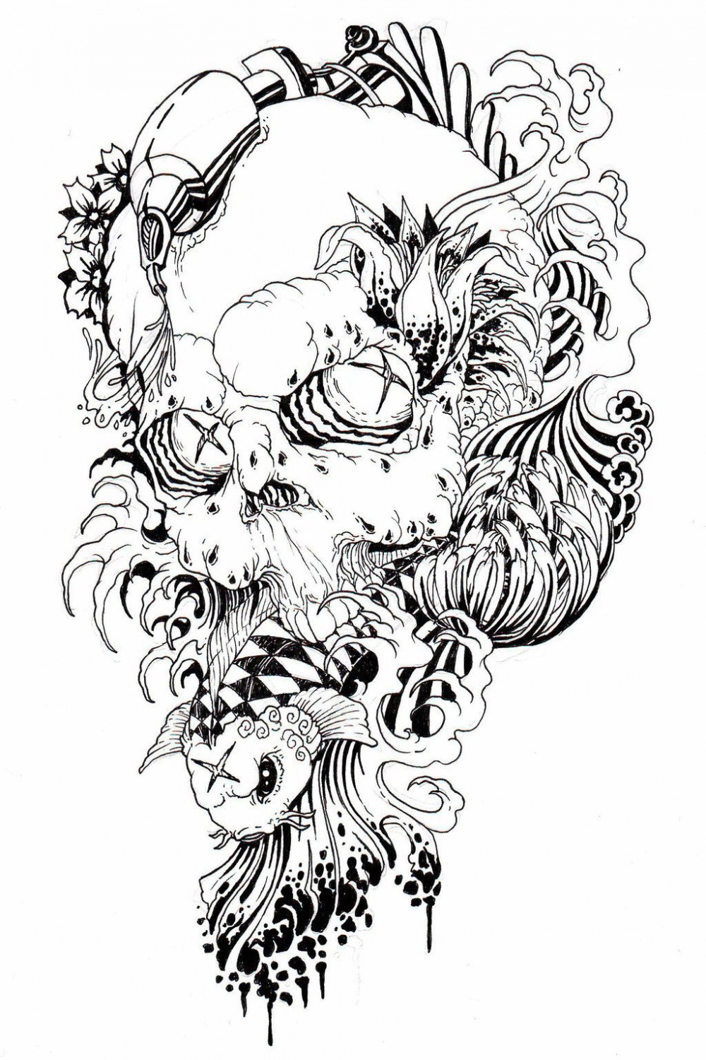 Pin by Alessandro Ribezzi on FeverARTS  Evil skull tattoo