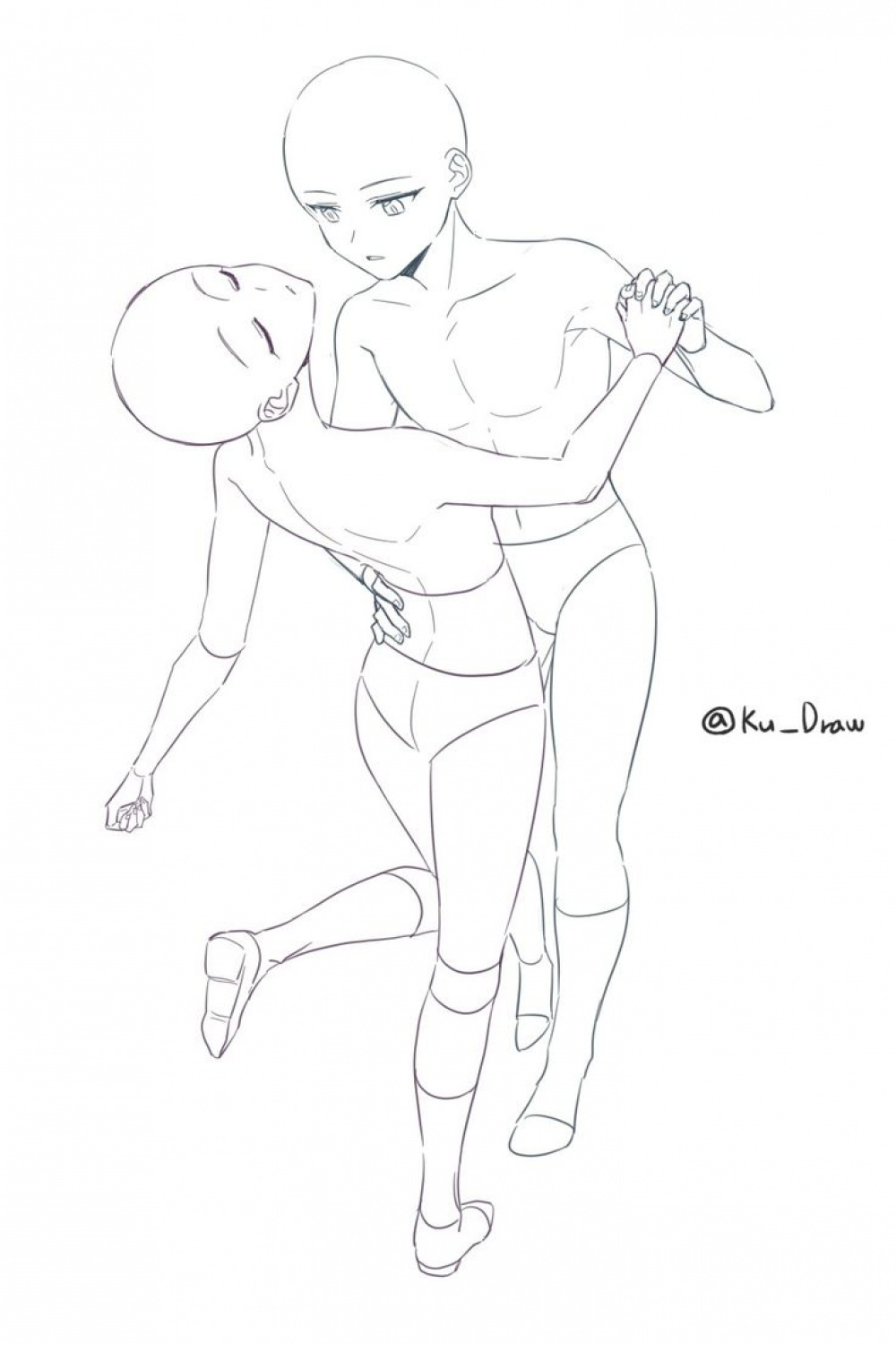 Pin by Chutimon Tapeng on เรฟเส้นวาด  Drawing base, Anime poses