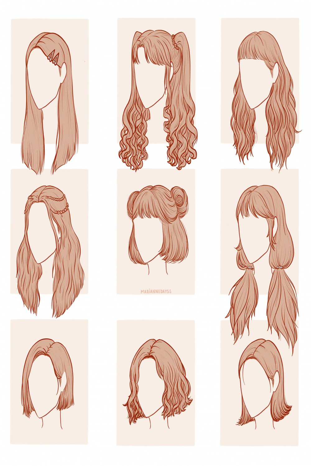 Pin by Marina on Рисунки  How to draw hair, Drawing hair tutorial