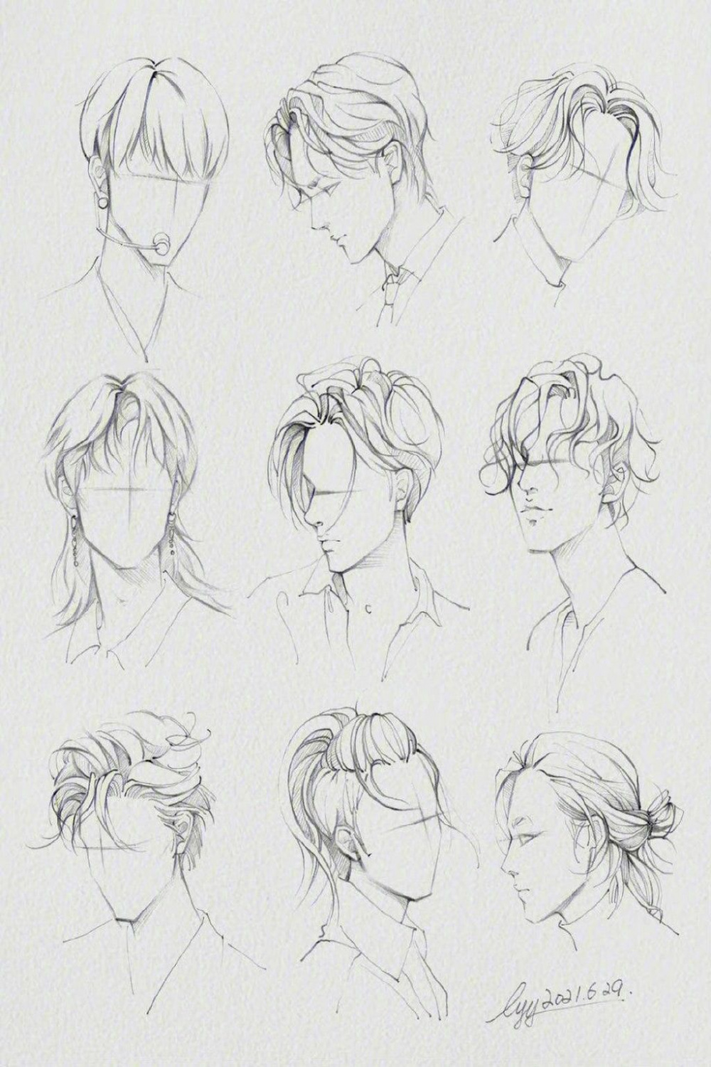 Pin by Снежана Кученева on МЫ ХУДОЖНИКИ  Boy hair drawing