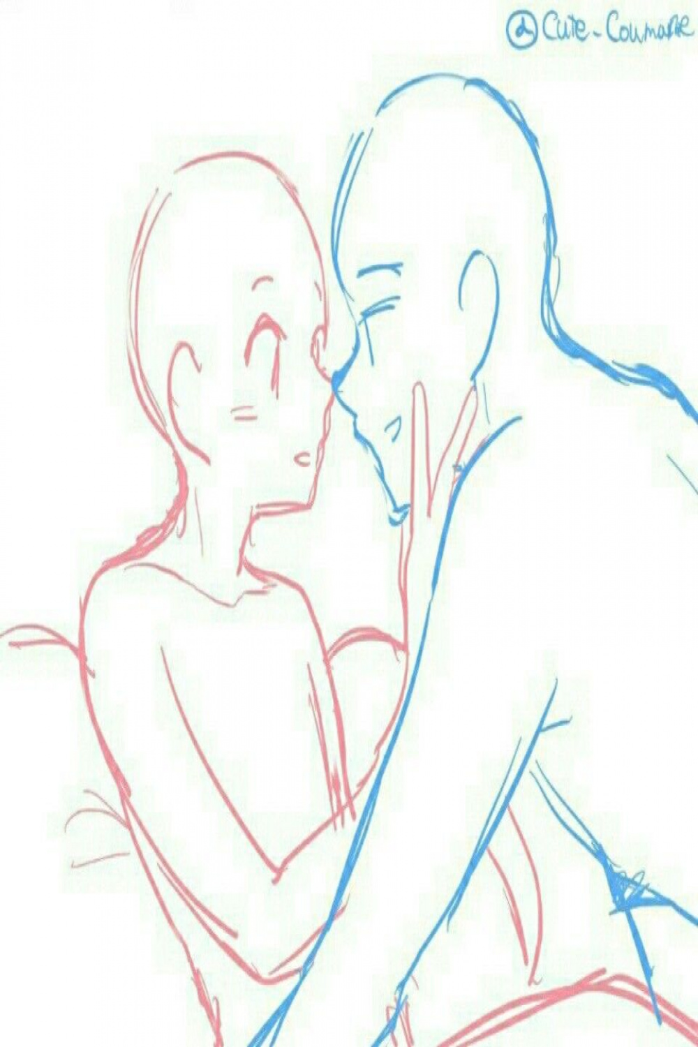 Pin by SuckySam NuRu on Trazos Dibujo  Drawing couple poses