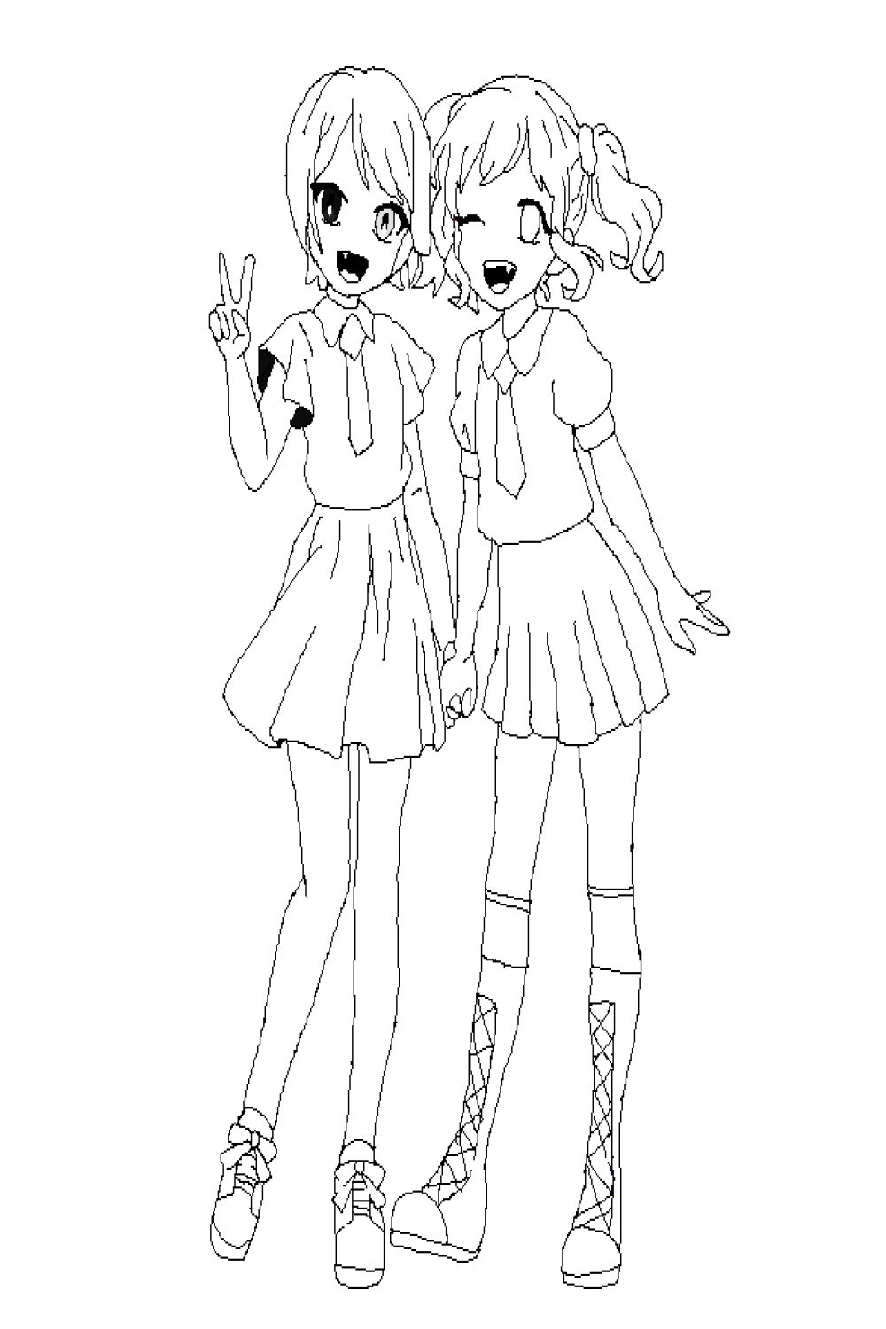 Pixilart - Twins Base by RaeThaArtist