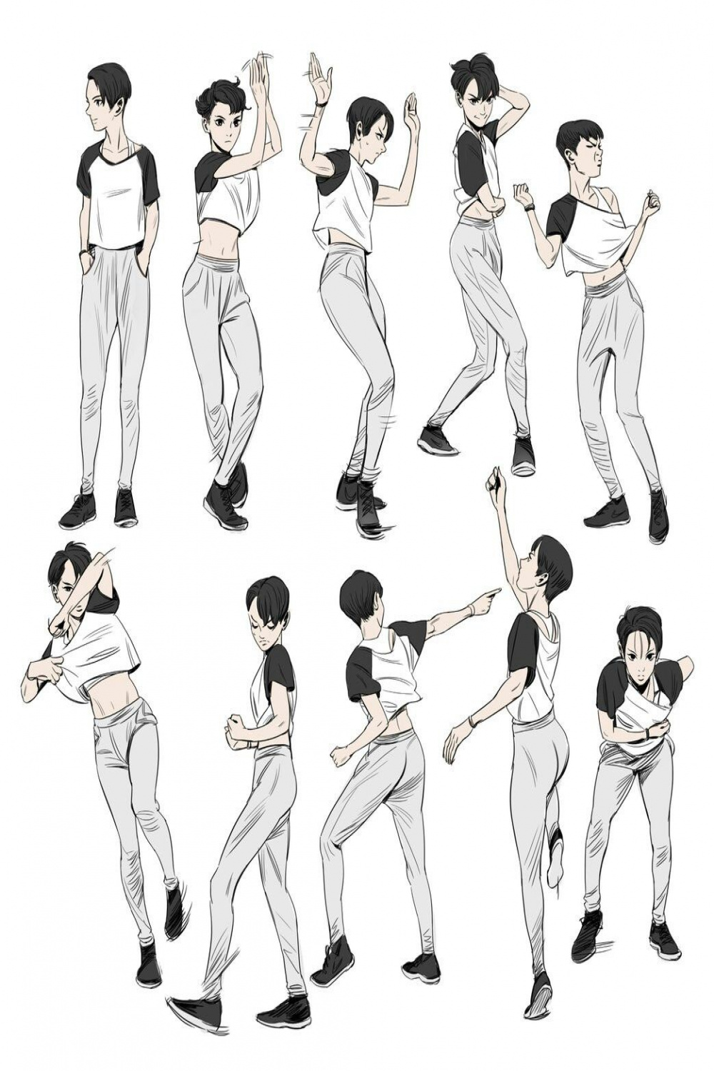 pose de dança (dance pose)  Dancing drawings, Anime poses