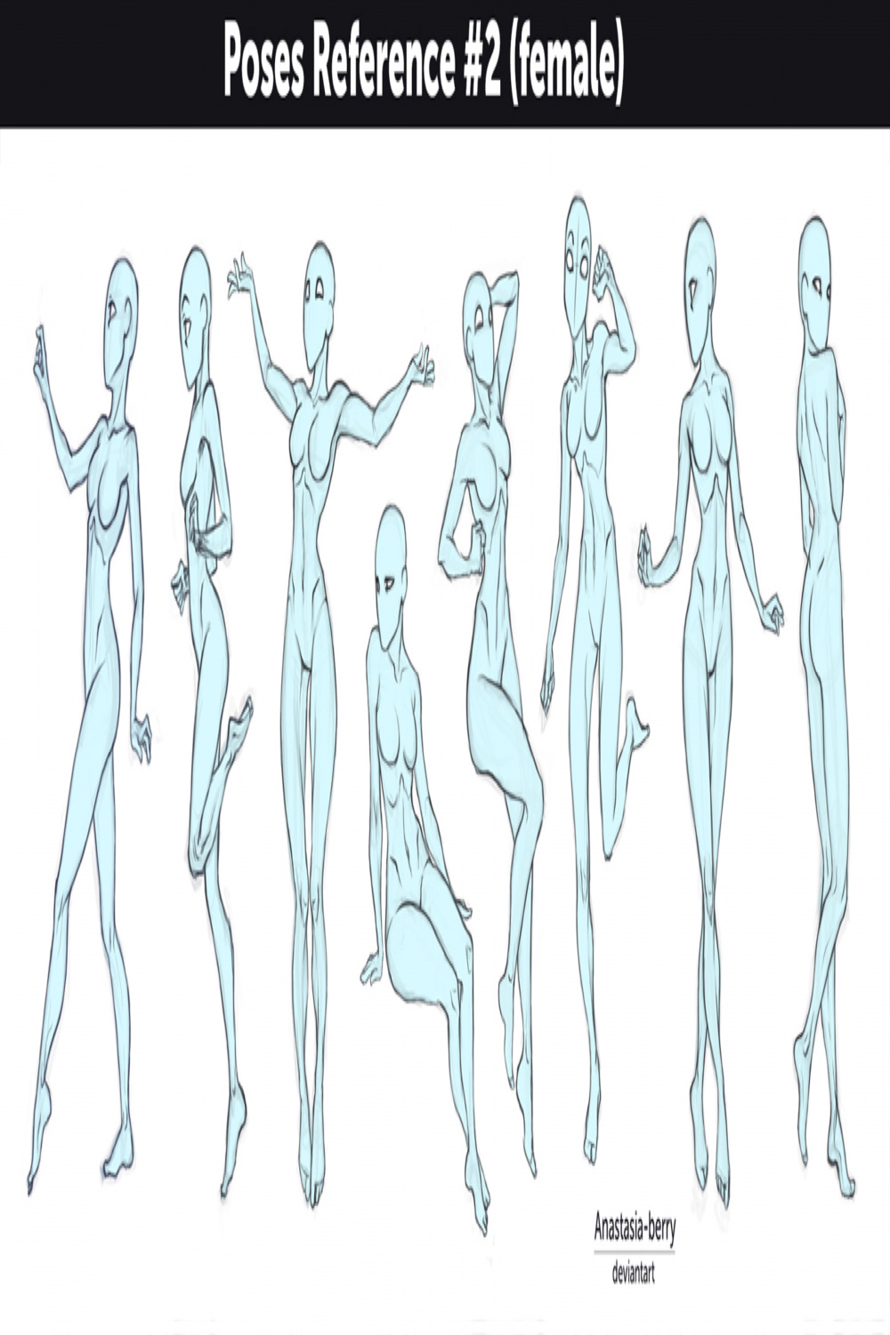Poses Reference # (female) by Anastasia-berry on @DeviantArt