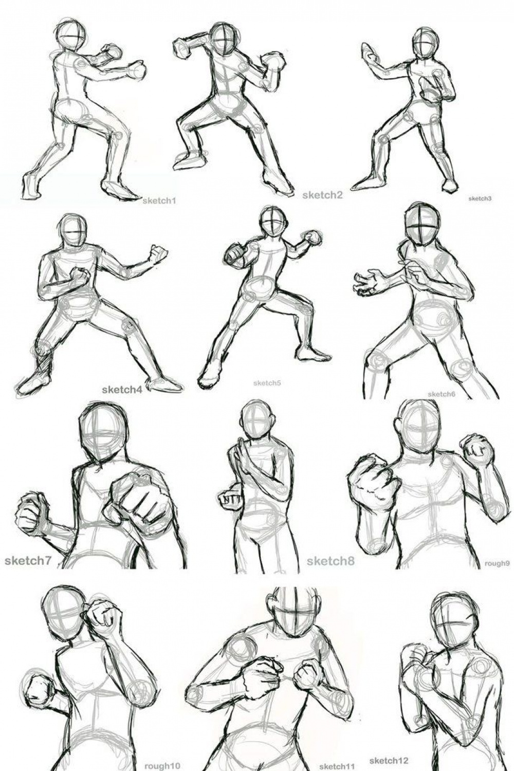Practice  Rough Action Poses by AllysAO on deviantART  Posar
