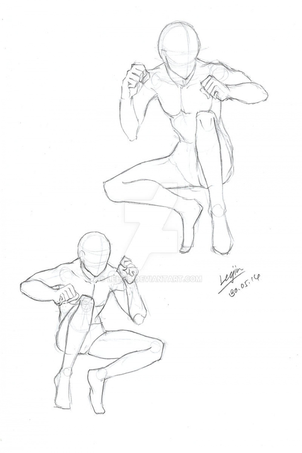 Practice sketch : Jump pose by leejia on DeviantArt