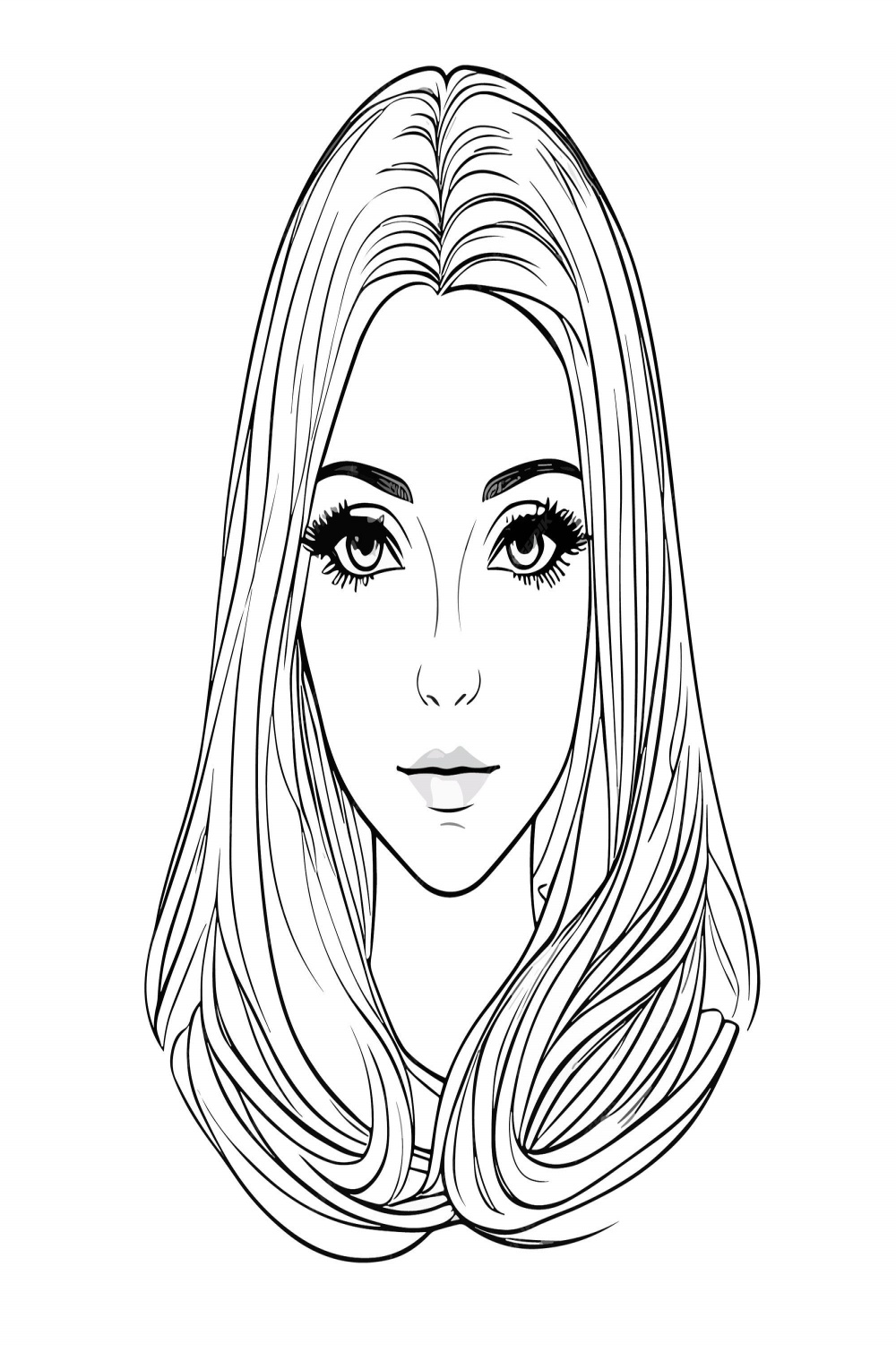 Premium Vector  A sketch art simple hand drawing of a girl with