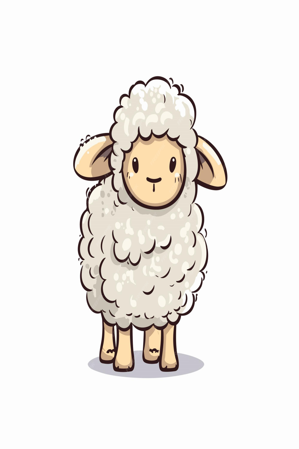 Premium Vector  Cute baby sheep illustration of a little sheep