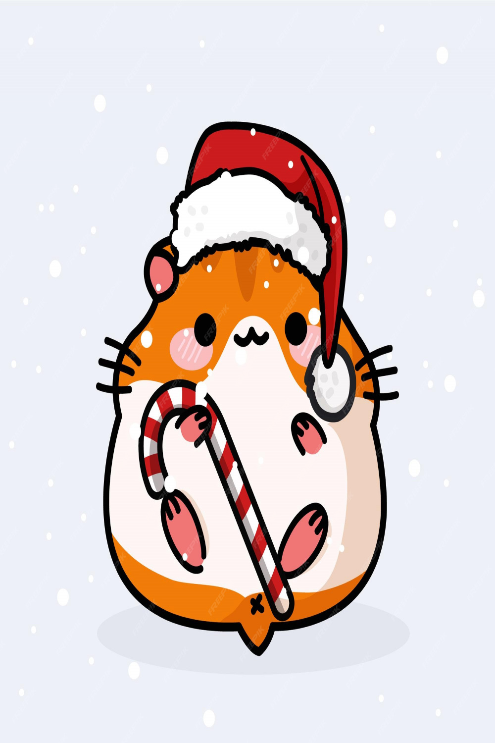 Premium Vector  Cute hamster celebrating christmas