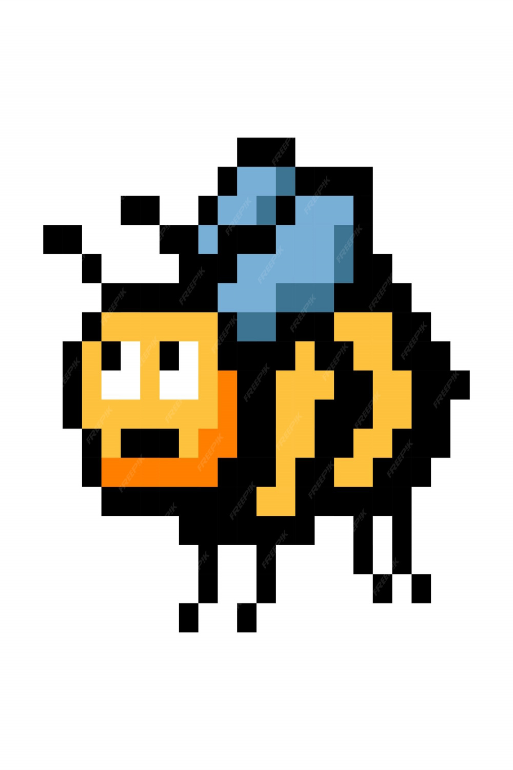 Premium Vector  Cute honey bee drawing in pixel style